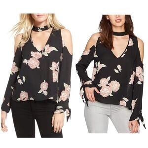 Cupcakes and Cashmere Jon Floral Blouse size S